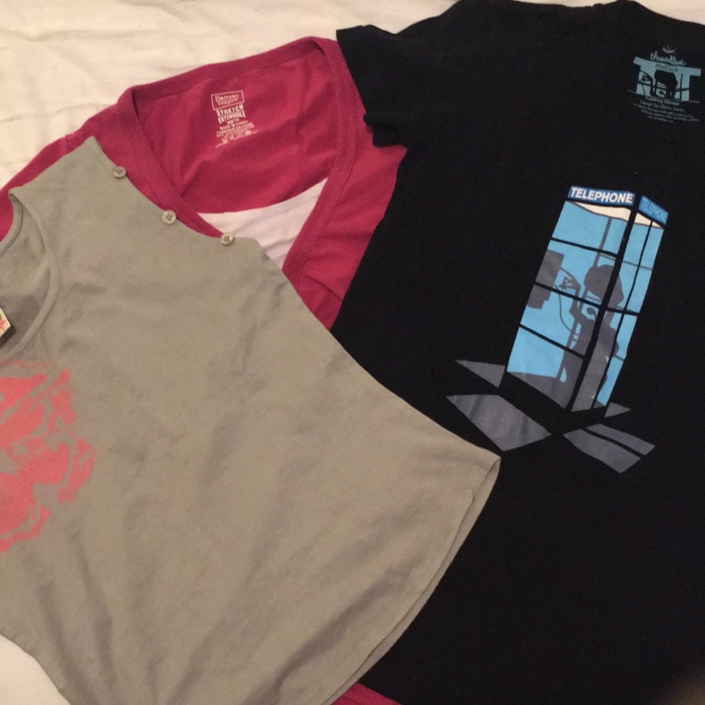 Bundle of three shirts. Sizes small and xs